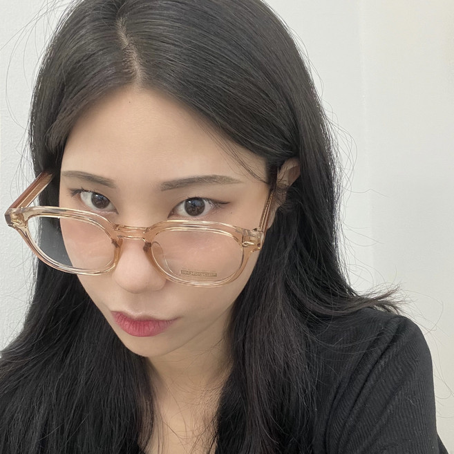 VANANA2 여성남성 유니섹스 커플 뿔테 유니크 힙한 안경테 아이웨어