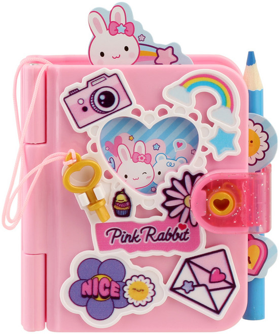 핑크래빗 비밀 다이어리, 혼합색상, 1개