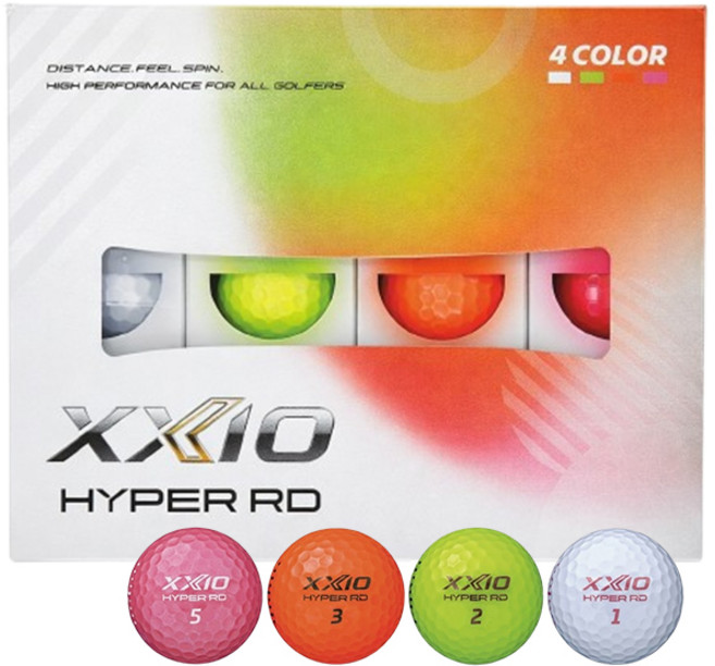 2026 젝시오 HYPER RD 하이퍼 알디 프리미엄 골프공 4색 컬러볼, 옐로우