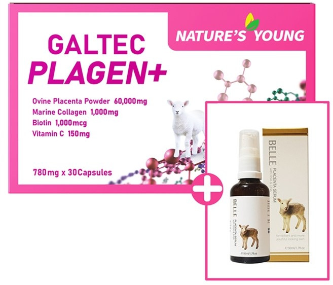 네이쳐스영 갈텍 플라겐 플러스 호주 갈텍사 양태반 780mg 30캡슐+양태반 세럼 증정, 1개, 30정