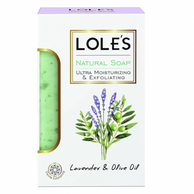 LOLES 草本機能保養皂 薰衣草橄欖油 保濕去角質, 150g, 1個