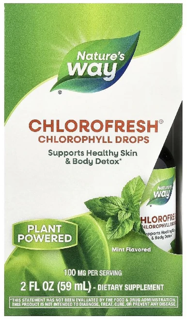 네이처스웨이 클로로후레쉬 Chlorofresh 엽록소 농축물 민트 드롭 59ml, 1 - 쿠팡
