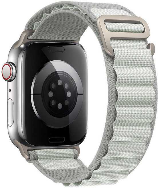 밴드톡 애플워치 호환 스포츠 알파인 루프 스트랩 울트라 46/42/45/44/49/40/38/41mm(11 10 9 8 7 6 5 4 3 2 SE2/3 Ultra2/3, 라이트그레이, 1개