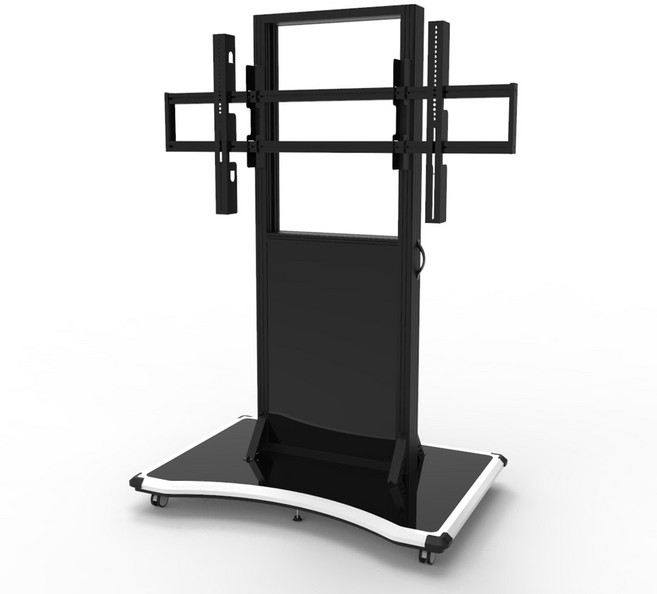 마운트피아 MPS-1W 블랙 이동식티비거치대 대형TV 스탠드 86-98인치, 1개