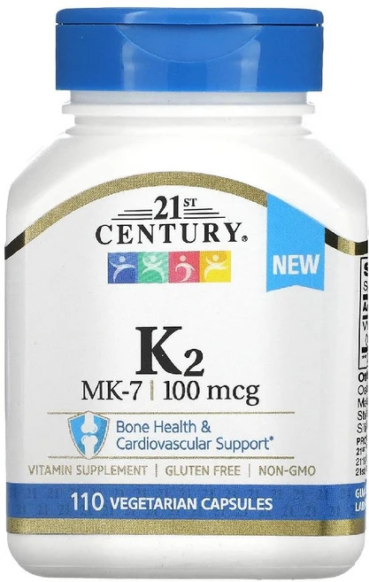 21st 센츄리 K2 MK-7 100mcg 베지캡슐 110정, 3개 - 쿠팡