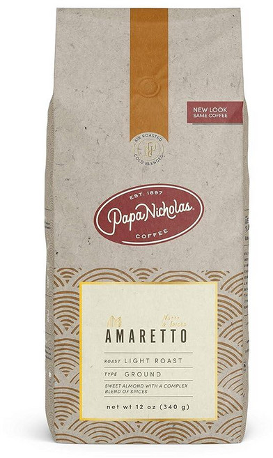 PapaNicholas Coffee 그라운드 커피 디카페인 헤이즐넛 크림 355ml12온스 221163, 12 ounce (Pack of 1), 12 ounce (Pack of 1)