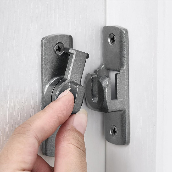 예삐스토어 빗장 문잠금 걸쇠 잠금장치 도어락 보조 현관 방문 문안전 철물, 1개