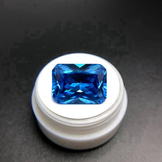 말라카이트 원석 바다 블루 사파이어 천연 채굴 직사각형 컷 12x16mm 12.5Cts 스리랑카 VVS 느슨한 보석 DIY 쥬얼리, 03) 10x12mm 1 PCS, 01) Sea Blue