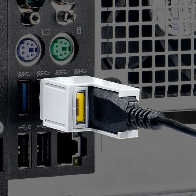 스마트키퍼 USB 케이블 락 차단 잠금 장치 시스템 물리보안 LK03, 옐로우(YL), USB 케이블락 1개, 1개