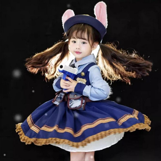 유치원 어린이집 행사 코스프레 주토피아 주디 할로윈 코스튬 160 큰 사이즈 포함 의상