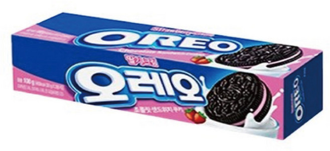 오레오 초콜릿 샌드위치 쿠키 딸기크림, 100g, 18개