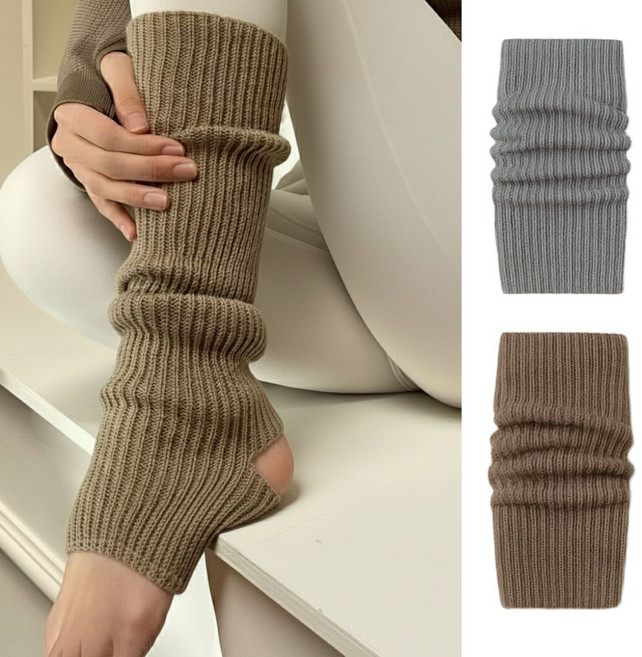 온더프 1+1 발레 레그워머 여성 필라테스 요가 니트 고리 토삭스