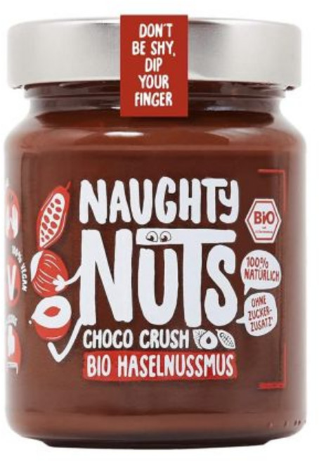 Naughty Nuts 노티 너츠 유기농 아몬드 버터 시나몬 롤 | 아몬드와 함유 100 자연산 및 비건 팜유와 설탕 무첨가 시리얼 토핑으로 이상적 250g, Hazelnut Crush Choco Crush