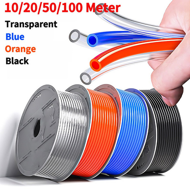 10M/20M/50M/100M 공기 구성 요소 호스 폴리우레탄 튜브 4mm 6mm 8mm 10mm 12mm 파이프 라인 압축기 용 공압