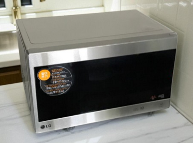 LG전자 스마트 인버터 스테인리스 전자레인지 버튼식 25L, MW25S 25L (블랙 실버)