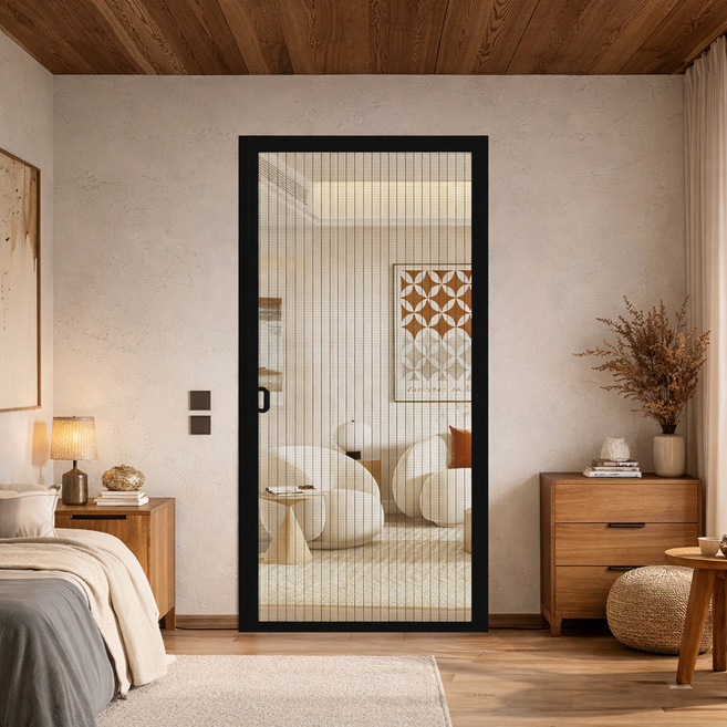 옆열림 자석 히든 방충망 현관문 모기장 벨크로 간편설치 자동닫힘 촘촘망 프리미엄, 1세트