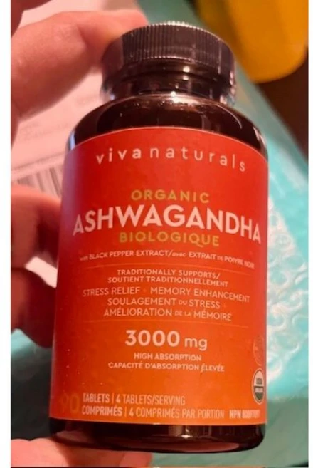 비바 내츄럴스 유기농 아슈와간다 위드 블랙 페퍼90정3000mg 스트레스 기억력, 비바 내츄럴스 유기농 아슈와간다 위드 블랙 페퍼90정3, 90정 - 쿠팡