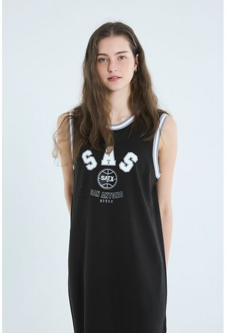 NBA SAS 유나이티드 여성 매쉬 슬리브리스 원피스 N242TO741P