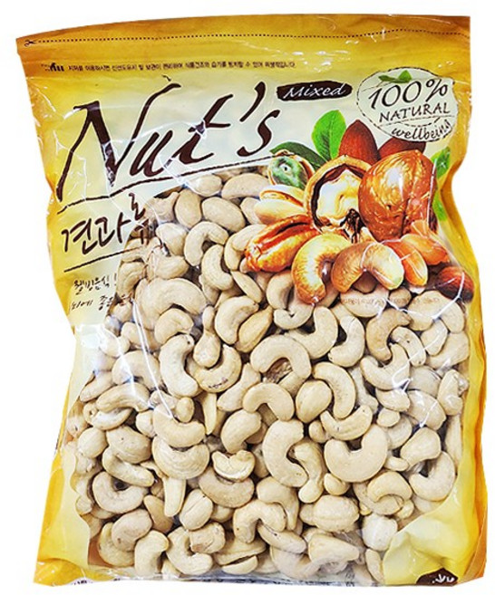 햇 볶음 캐슈넛 1kg 대용량 지퍼백, 1개