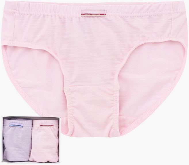 프레비니 인견 여 아동 브리프 편한 삼각 팬티 2매 세트