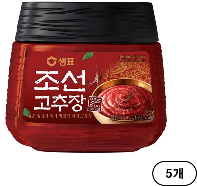 샘표 조선 매운 고추장, 1kg, 5개