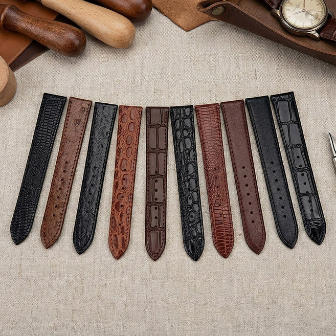 국산 PU 가죽시계줄 12m~20mm 남녀공용 워치 호환 밴드 스트랩
