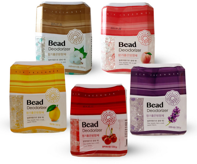 향기좋은 비드방향제 200g 5개 1세트 향기품은 비즈가 실내 향기를 바꿉니다., 1개, 복숭아향