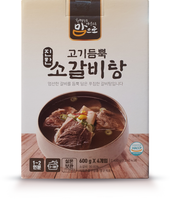 도야지식품 맘으로 고기듬뿍 진한 소갈비탕, 600g, 4개