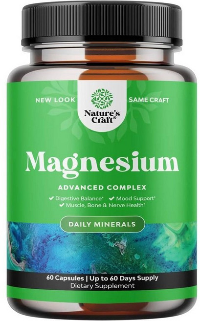 네이처스크래프트 마그네슘 시트레이트 옥사이드 데일리 미네랄 캡슐 Natures Craft Magnesium Complex, 1개
