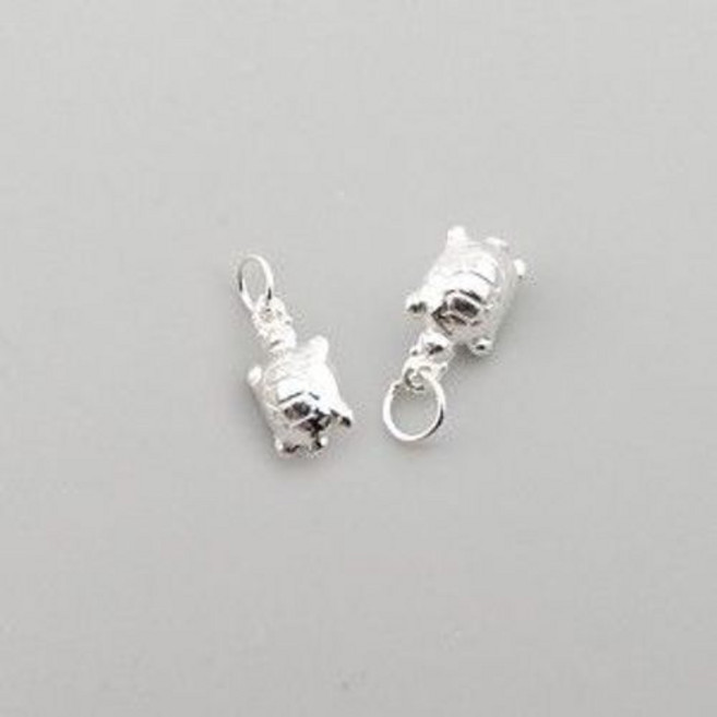 비즈톡 [SVP-23-06]순은펜던트 실버925 거북이 7x12mm+O링 1개