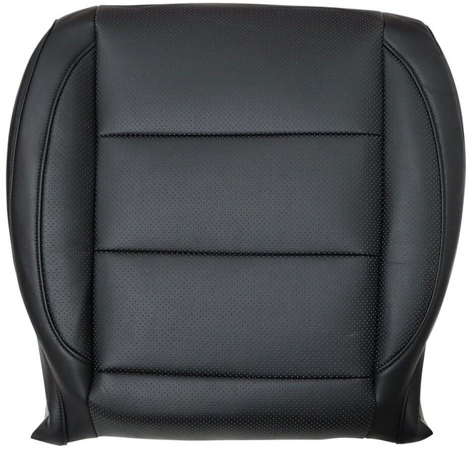 Priprilod Driver Side Bottom Perforated Leather Seat Cover Black Compatible with Volkswagen Jetta, Priprilod Driver Side Bottom P