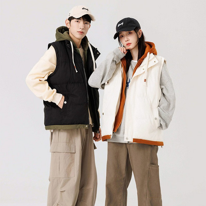 KDNC 겨울 방한 커플용 패딩 조끼