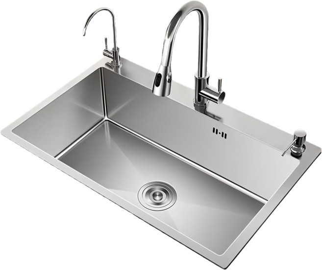 YAPOGI 304 스테인리스강 주방 교체 세트 사각 싱크볼, 1세트