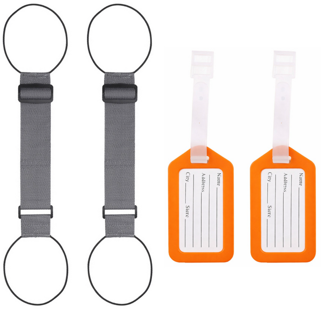 월간리빙 캐리어 보조가방 고정밴드 스트랩 2개