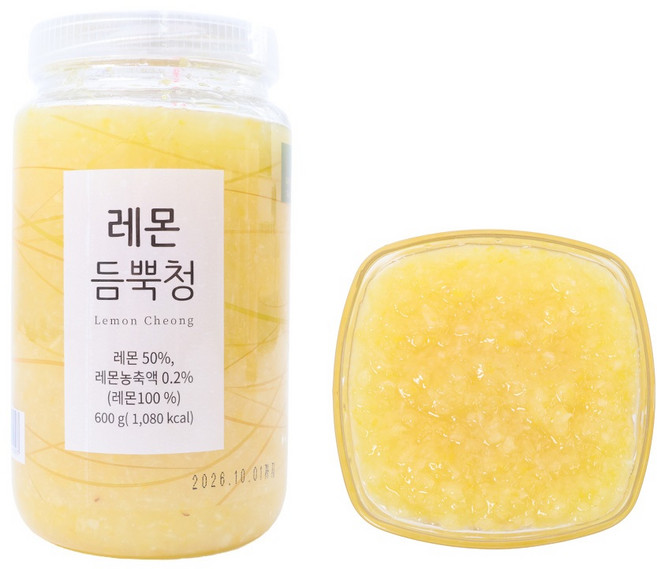 [딜라잇가든] 껍질채 갈아넣은 레몬 듬뿍청, 1개, 600g