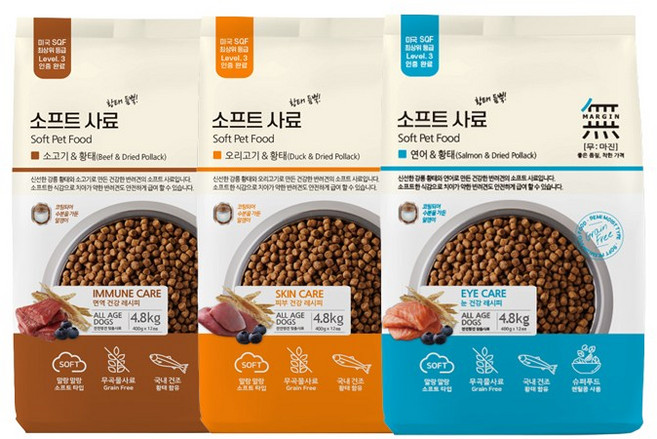 바우와우 무마진 소프트사료 4.8kg (강아지쿠키1봉증정), 1개, 소+황태