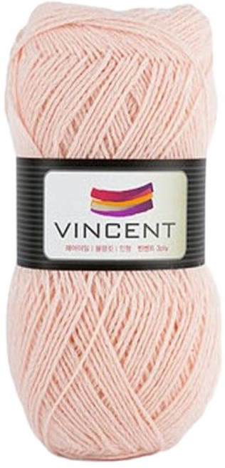 빈센트 3ply 60g 스웨터 고급인형실 양말 뜨개실 털실, 1개, 2738 피치핑크
