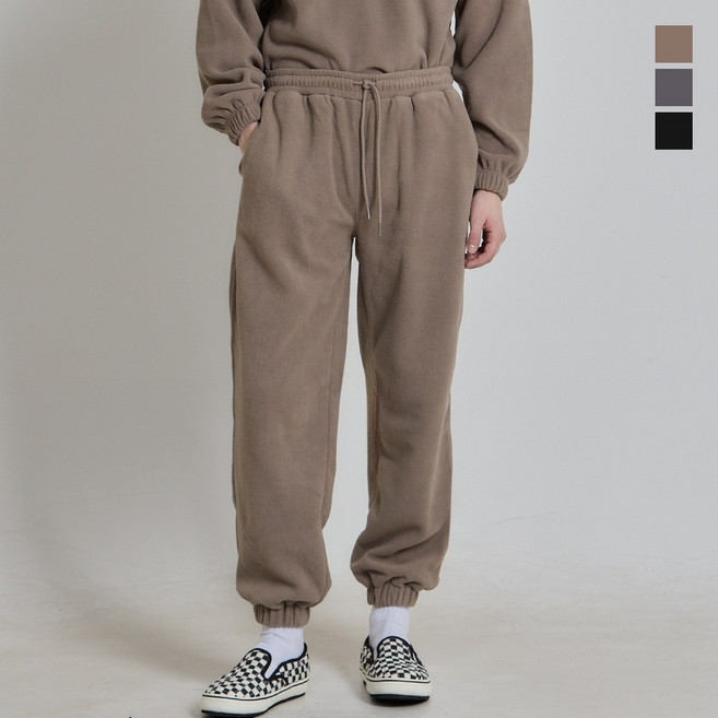 [더블유스탠다드(W STANDARD)] 플리스 조거 팬츠