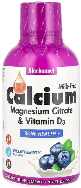 뉴트리션 블루보넷 액상 칼슘 마그네슘시트레이트 및 비타민D3 블루베리 맛 473ml(16fl oz), 1개, 기본, 473ml - 쿠팡