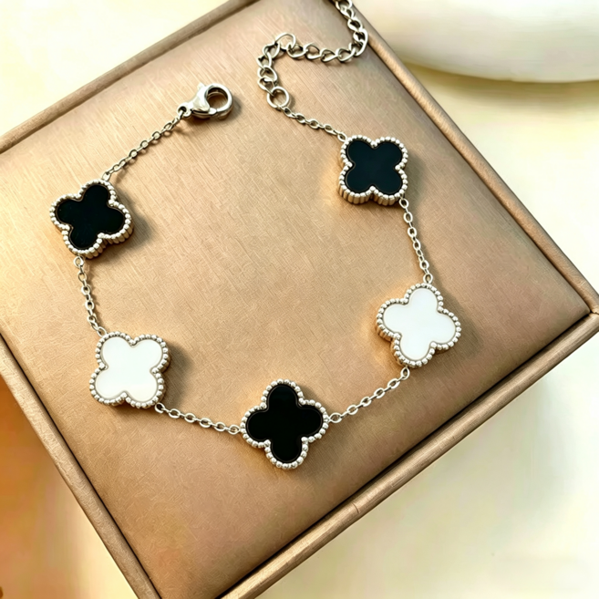 패션 티타늄 클로버 팔찌 여성 심플 ins 스타일 트렌디 개성 액세서리 선물