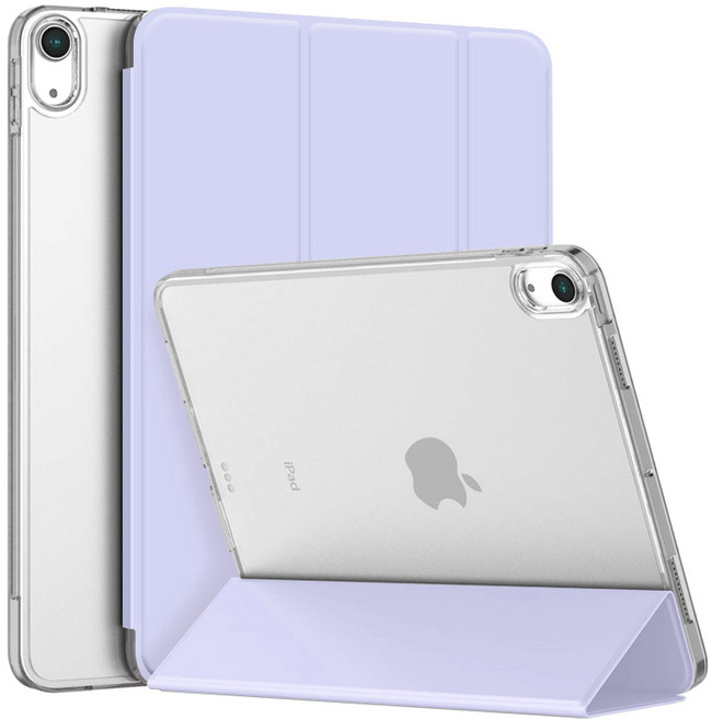 니하 태블릿 슬림 클리어 케이스(종이질감 필름), 라일락, 1개