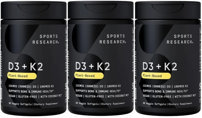 스포츠 리서치 Sports Research D3 K2 30 미국 효능, 3개, 30정 - 쿠팡