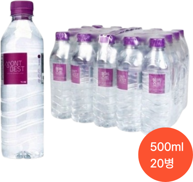 몽베스트 무라벨 500ml 20개, 몽베스트 몽베스트 무라벨 500ml 20개
