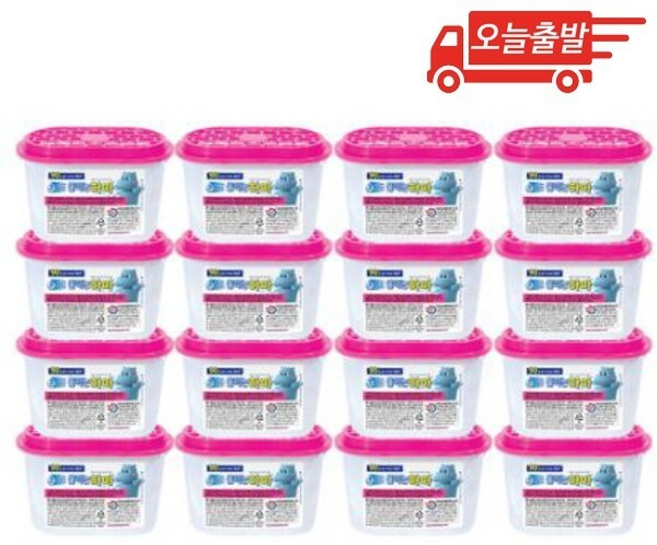 오늘출발 물먹는하마 옷장용 습기제거제 탈취제, 16개, 300g
