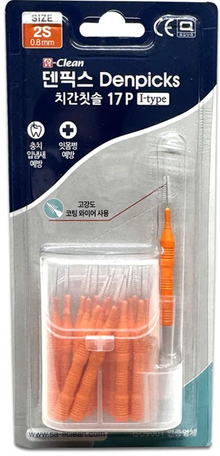 덴픽스 치간칫솔 17p I자형 치과의사권장상품 휴대용케이스 치실, 3세트 - 쿠팡
