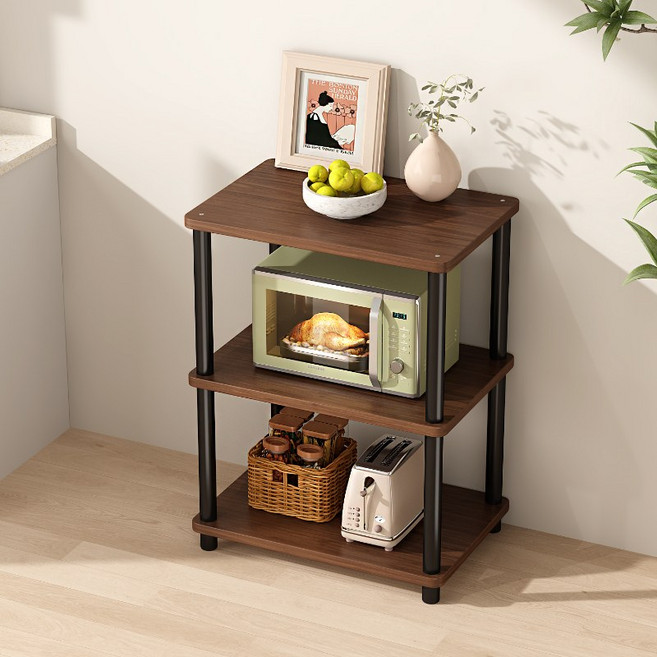 헤븐하임 다용도 선반 진열장, 3단, 월넛(WALNUT)