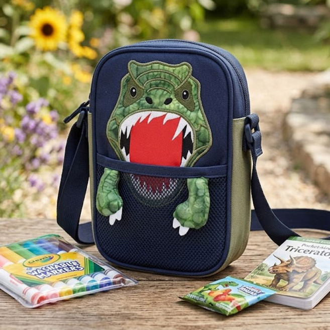 다이몬쥬 렉스 스마트폰 크로스 공룡 입체 아동용 미니 가방