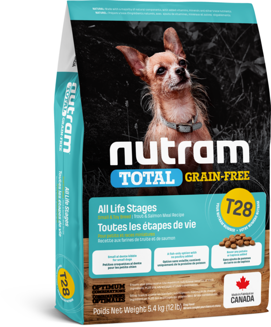 Nutram T28 無穀全能系列 迷你犬 挑嘴小顆粒 乾飼料, 1袋, 1.13kg