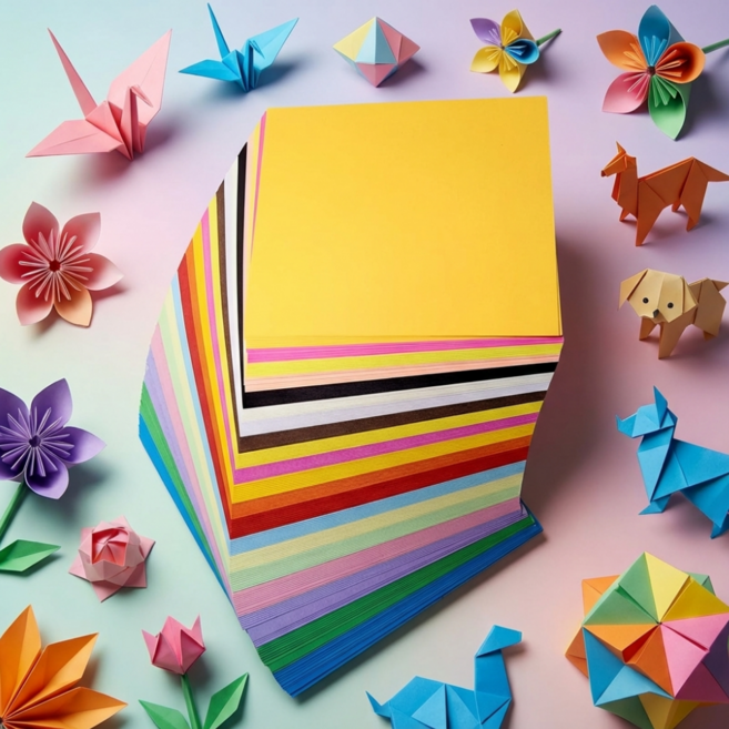 무지 양면 색종이 대용량 벌크 15x15, 200매, 20색