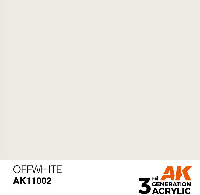 AK Interactive 3G 壓克力漆 AK11002 OFFWHITE 17ml, 1個